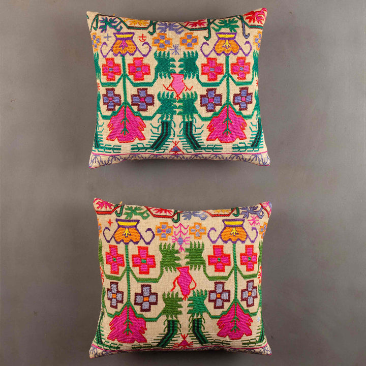 Ottoman Embroidered Textile Pillows (pair)
