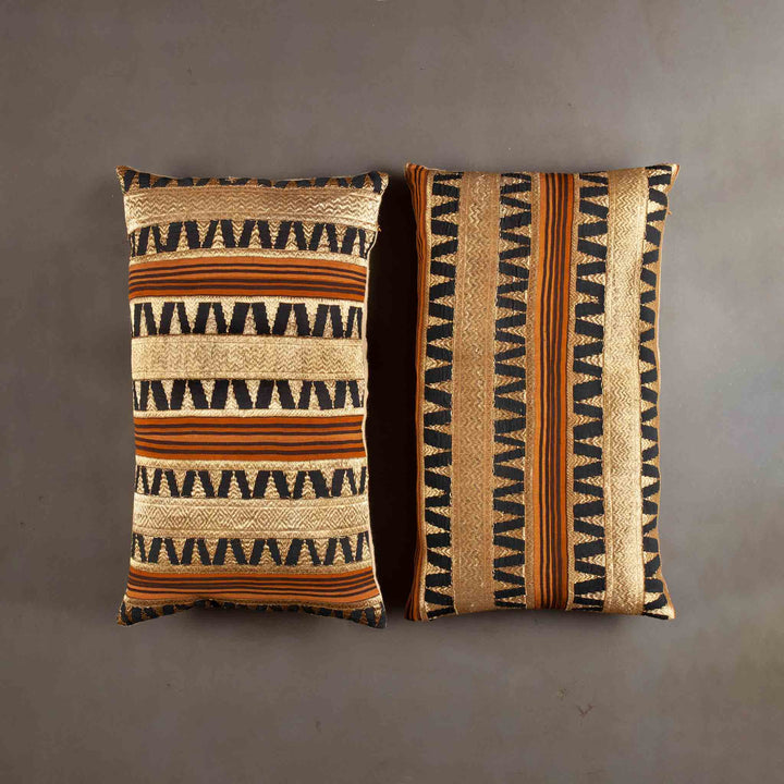 Adelia Metal Embroidered Pillow Covers (pair)