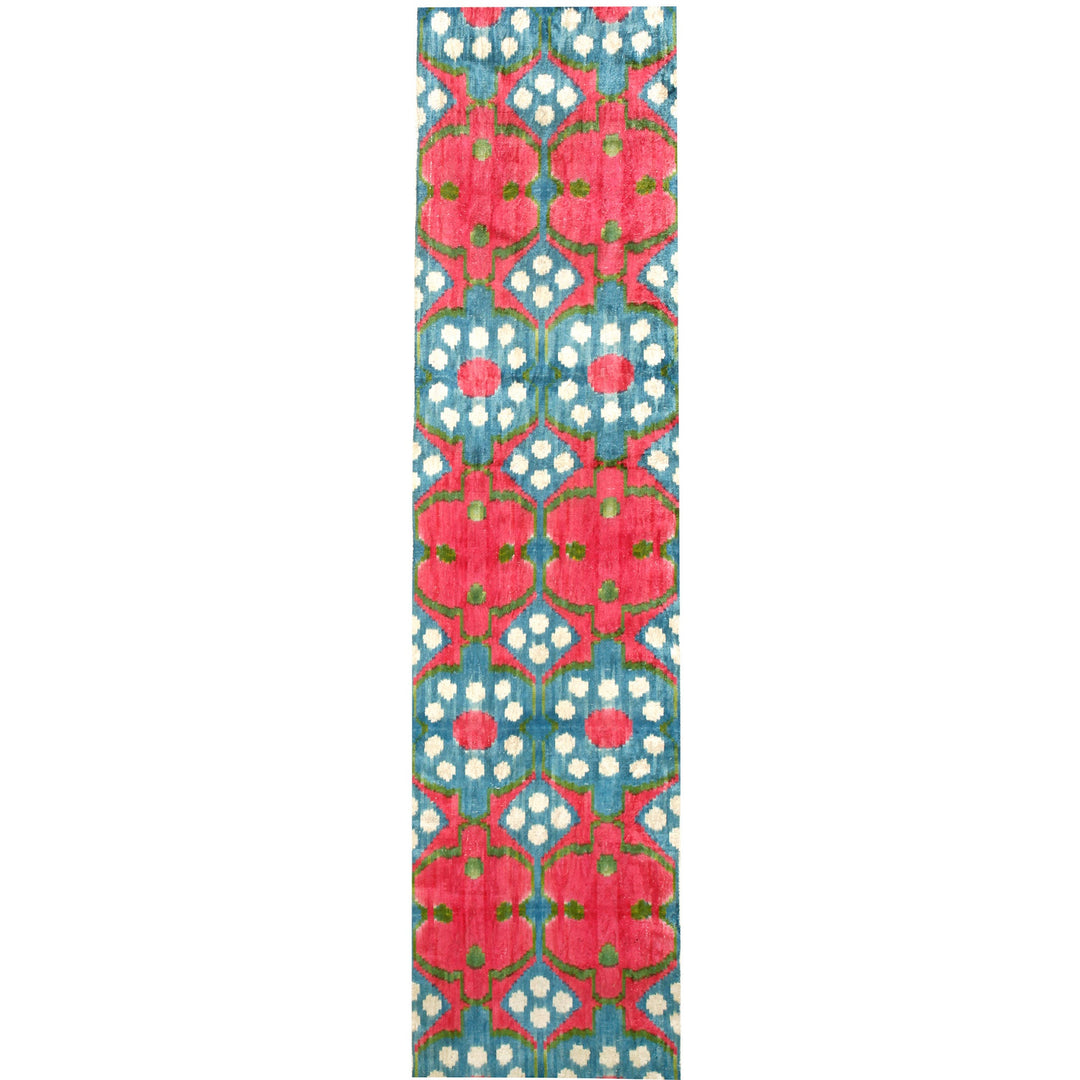 BOTAN Handwoven Silk Velvet Ikat Fabric Soda