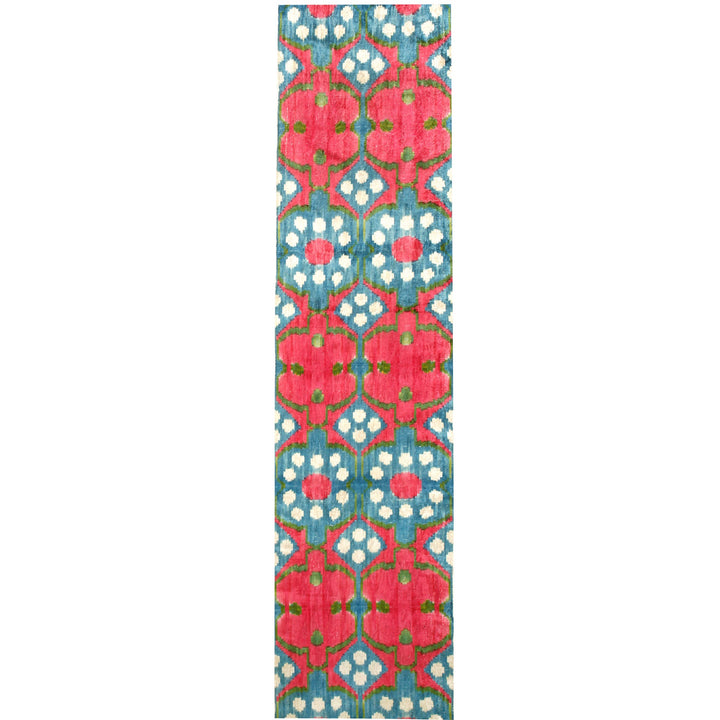 BOTAN Handwoven Silk Velvet Ikat Fabric Soda