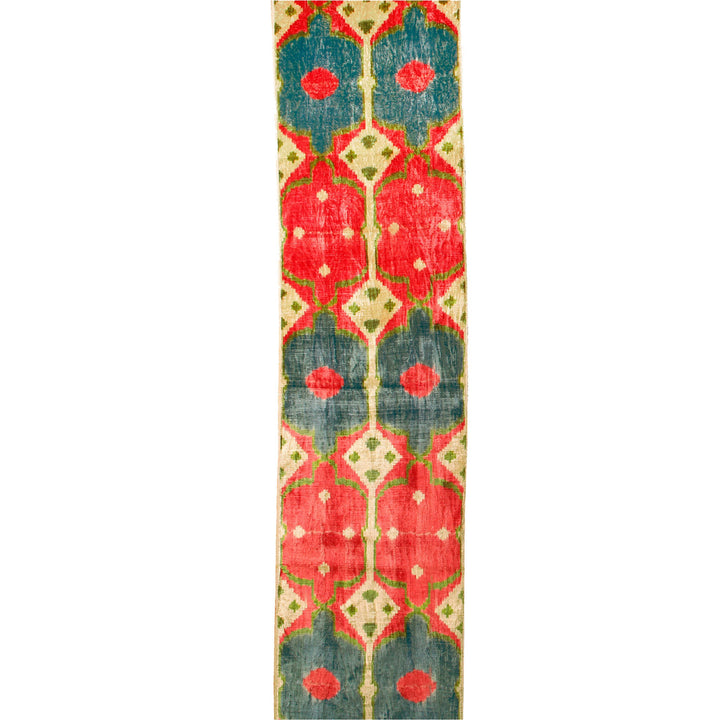 BOTAN Handwoven Silk Velvet Ikat Fabric Bubblegum