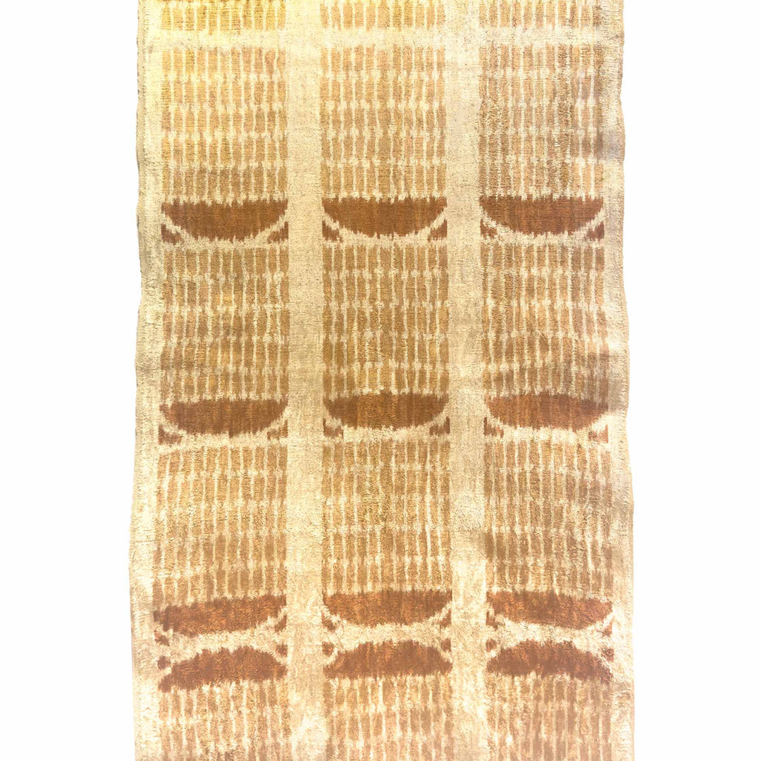 Hoseki Handwoven Silk Velvet Ikat Fabric Bronzite