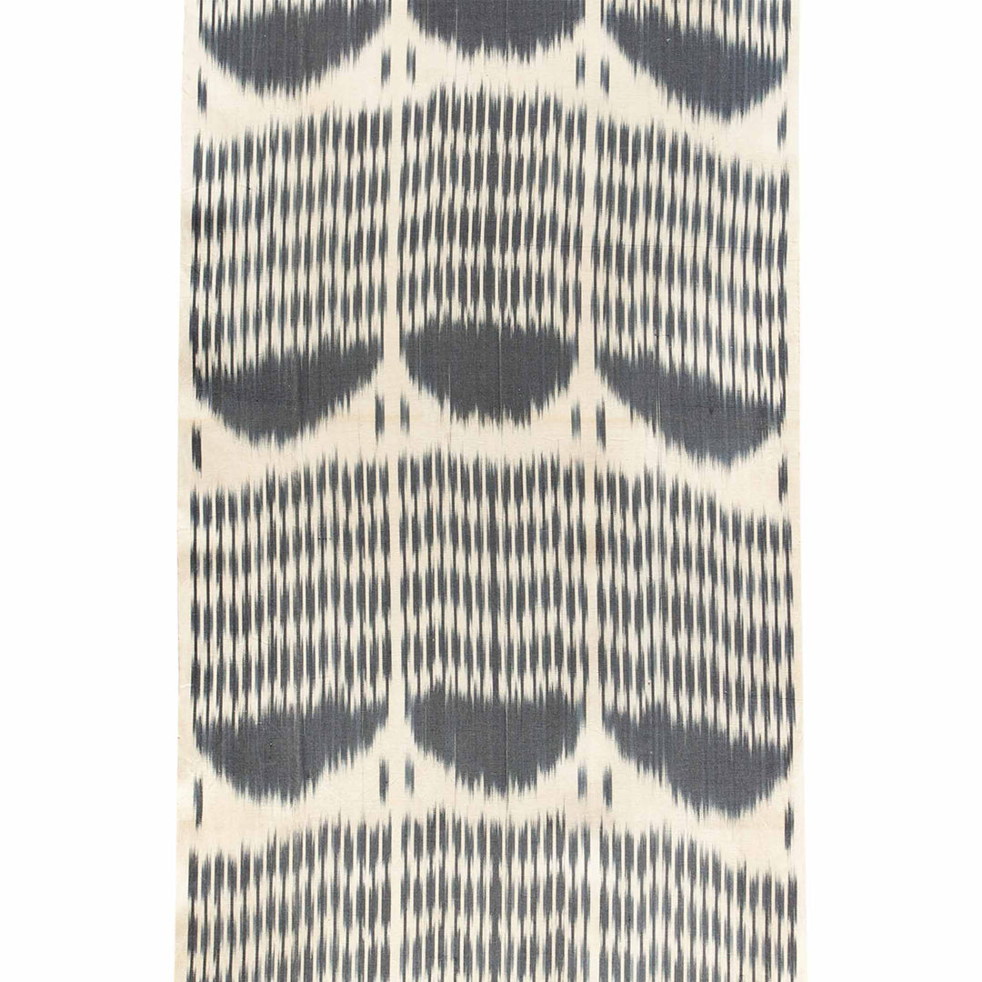 Hoseki Handwoven Silk Ikat Fabric Onyx
