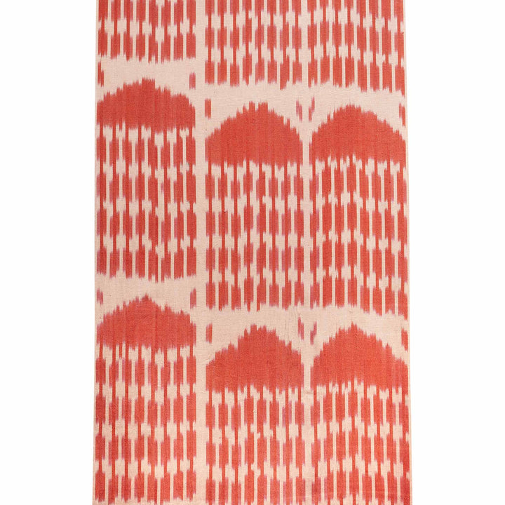 Hoseki Handwoven Silk Ikat Fabric Garnet