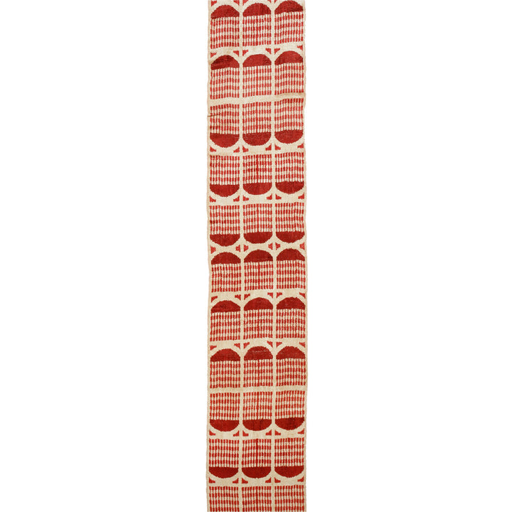 Hoseki Handwoven Silk Velvet Ikat Fabric Garnet