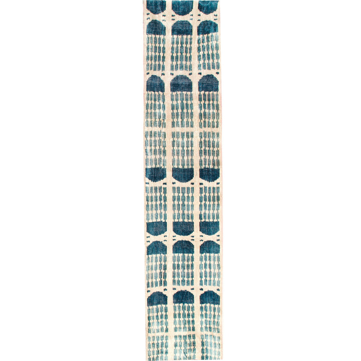 Hoseki Handwoven Silk Velvet Ikat Fabric SAPPHIRE