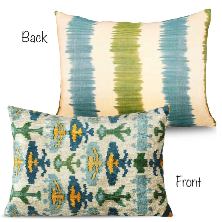 KADAN Silk Velvet Pillow Cover Bluegreen