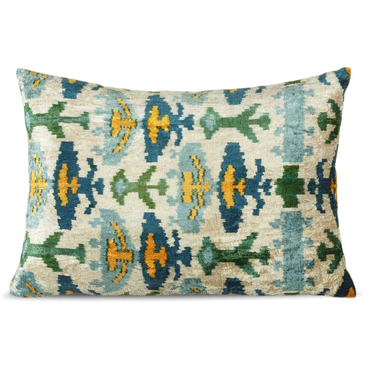 KADAN Silk Velvet Pillow Cover Bluegreen