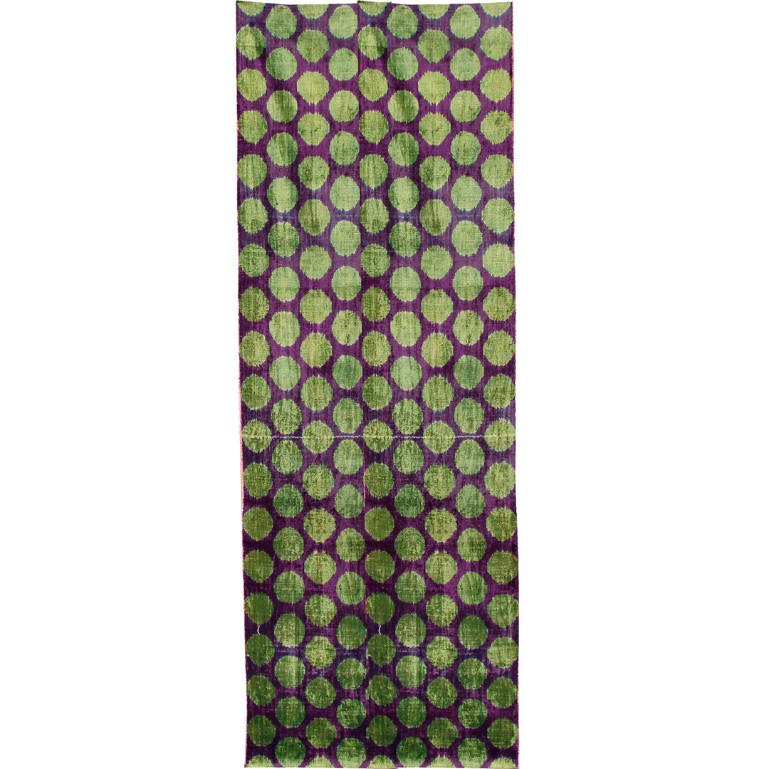 TAMA Handwoven Silk Velvet Ikat Fabric Forest